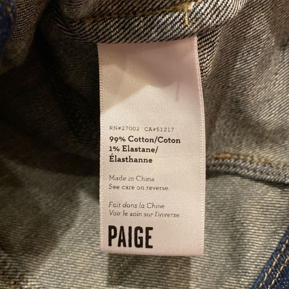 PAIGE Blue Jean Jacket - Picture 3 of 4